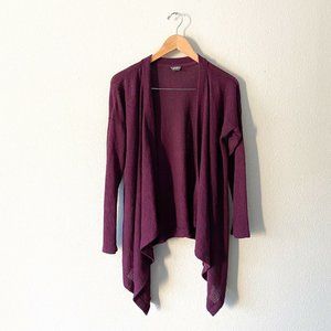 Eddie Bauer Purple Open Cardigan Waterfall